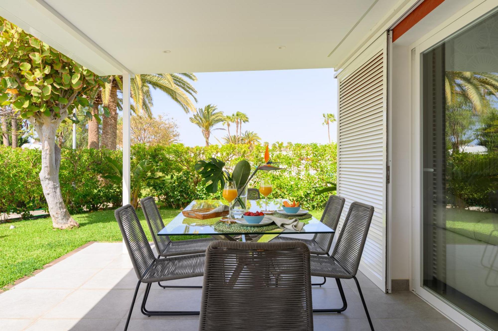 Villa Guerrero - Terraza Y Acceso A Piscina Comun Maspalomas  Buitenkant foto