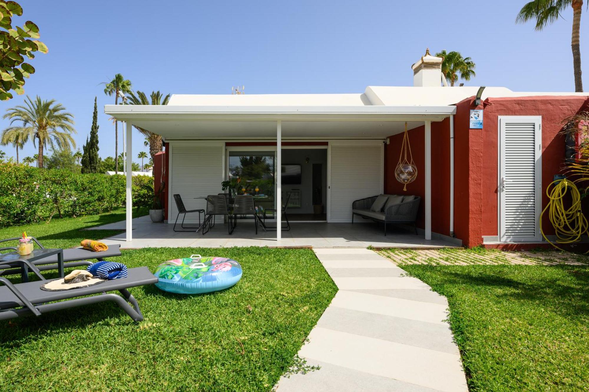 Villa Guerrero - Terraza Y Acceso A Piscina Comun Maspalomas  Buitenkant foto