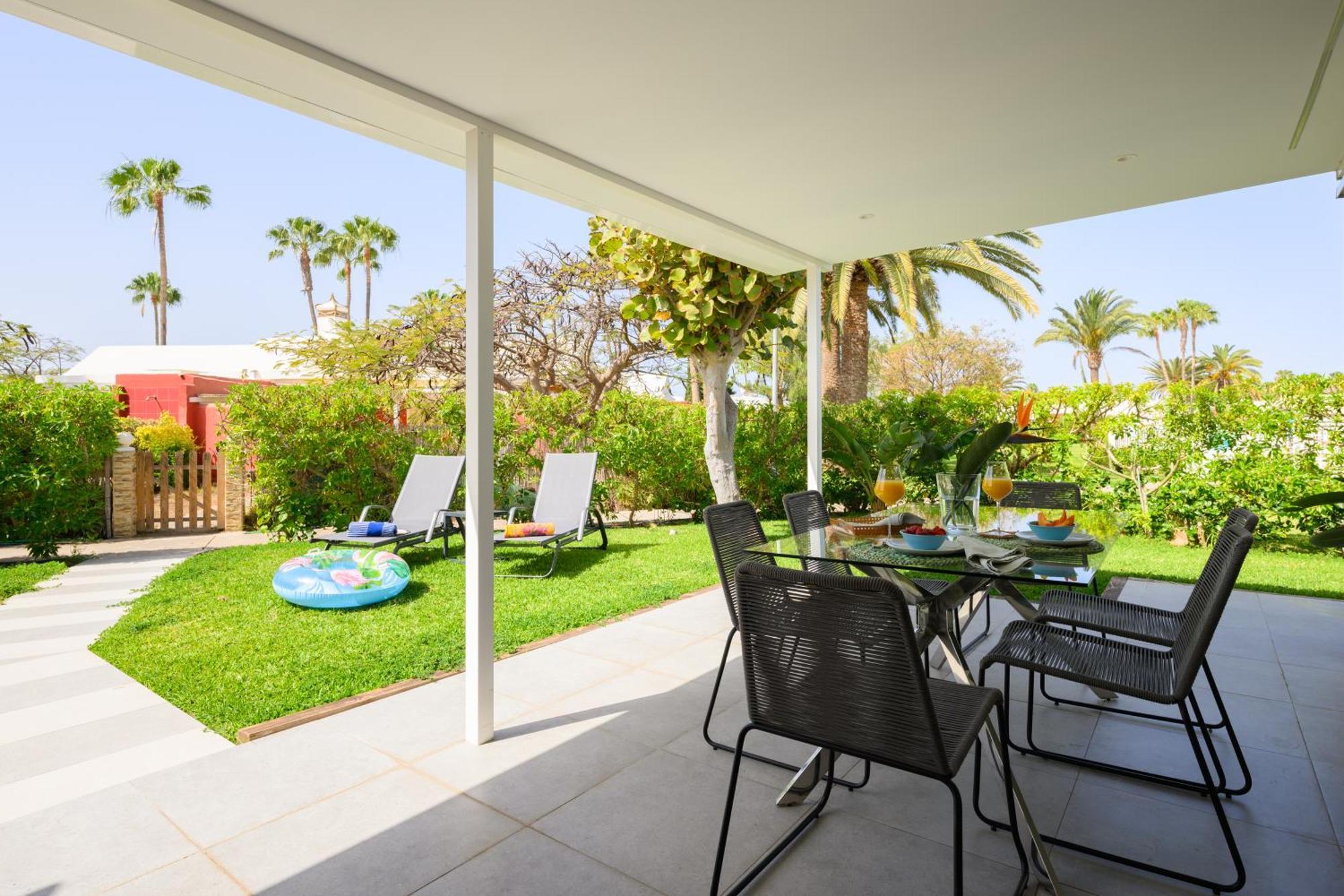 Villa Guerrero - Terraza Y Acceso A Piscina Comun Maspalomas  Buitenkant foto